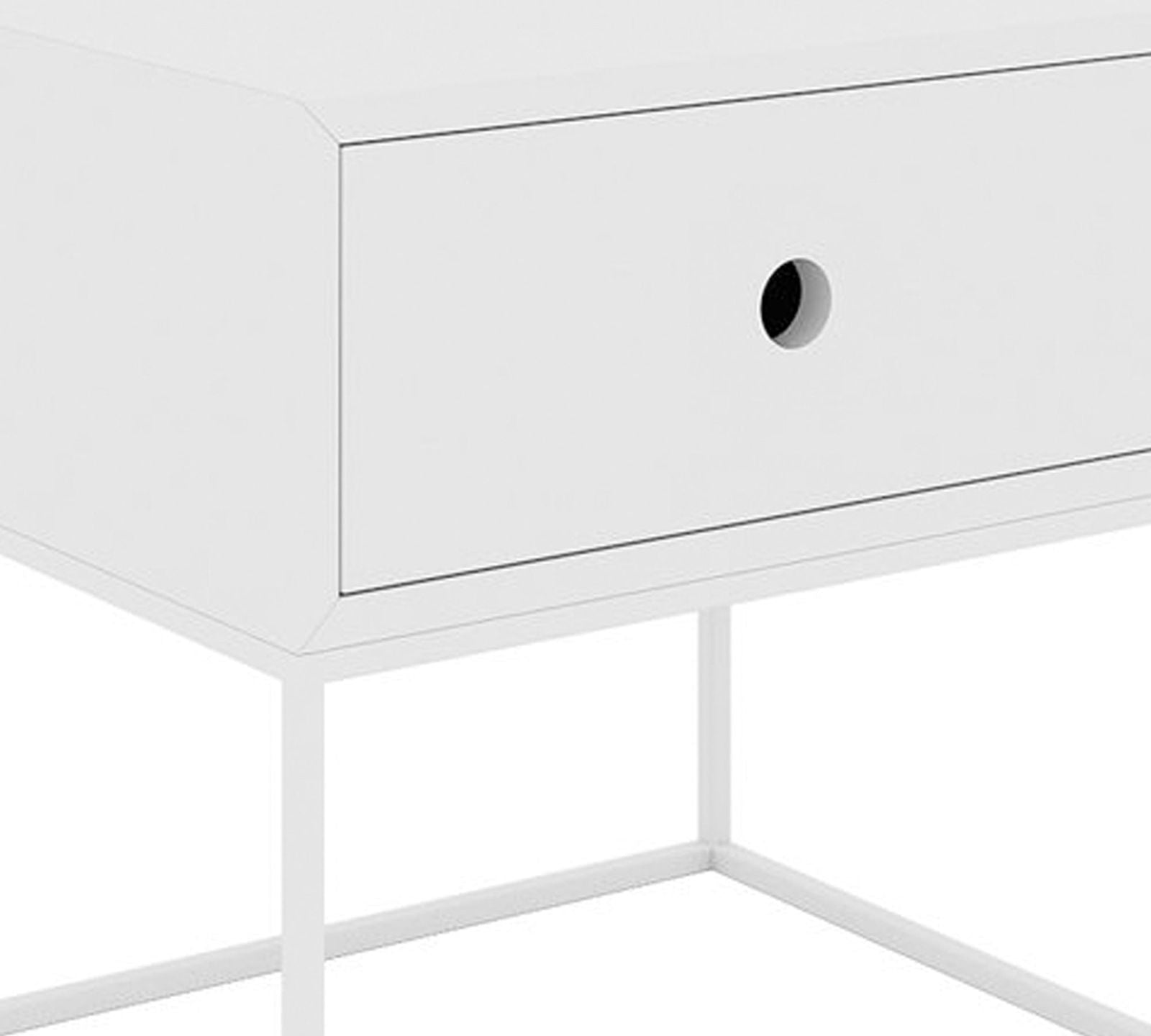 Bedside Table with Metal Legs -