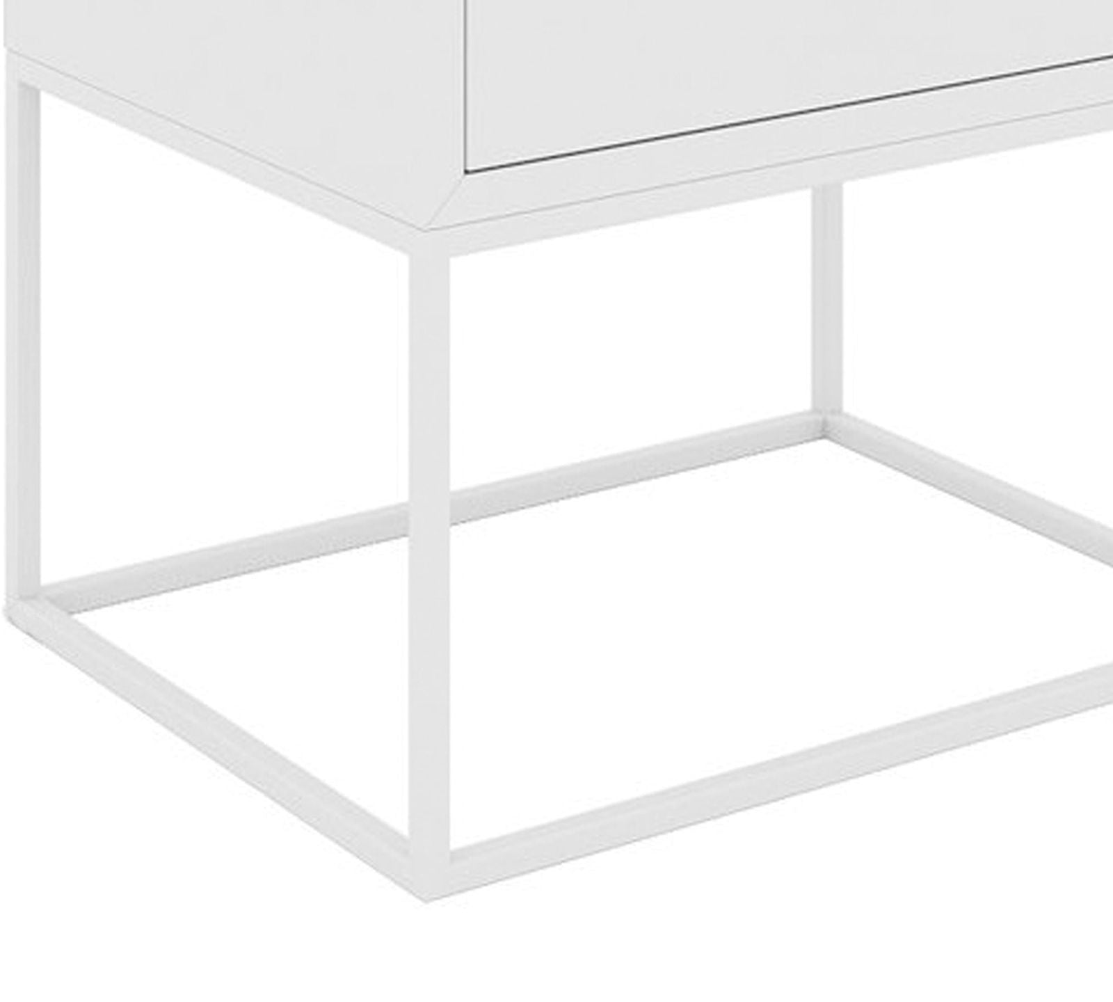 Bedside Table with Metal Legs -