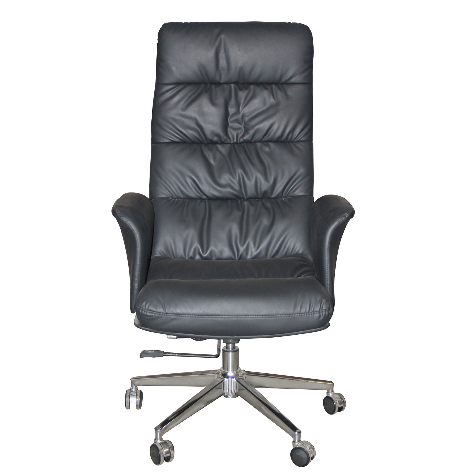 Black High Back Director Chair with Metal Chrome Base -