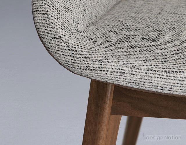 Caf?? And Lounge Chair with Wooden Legs -