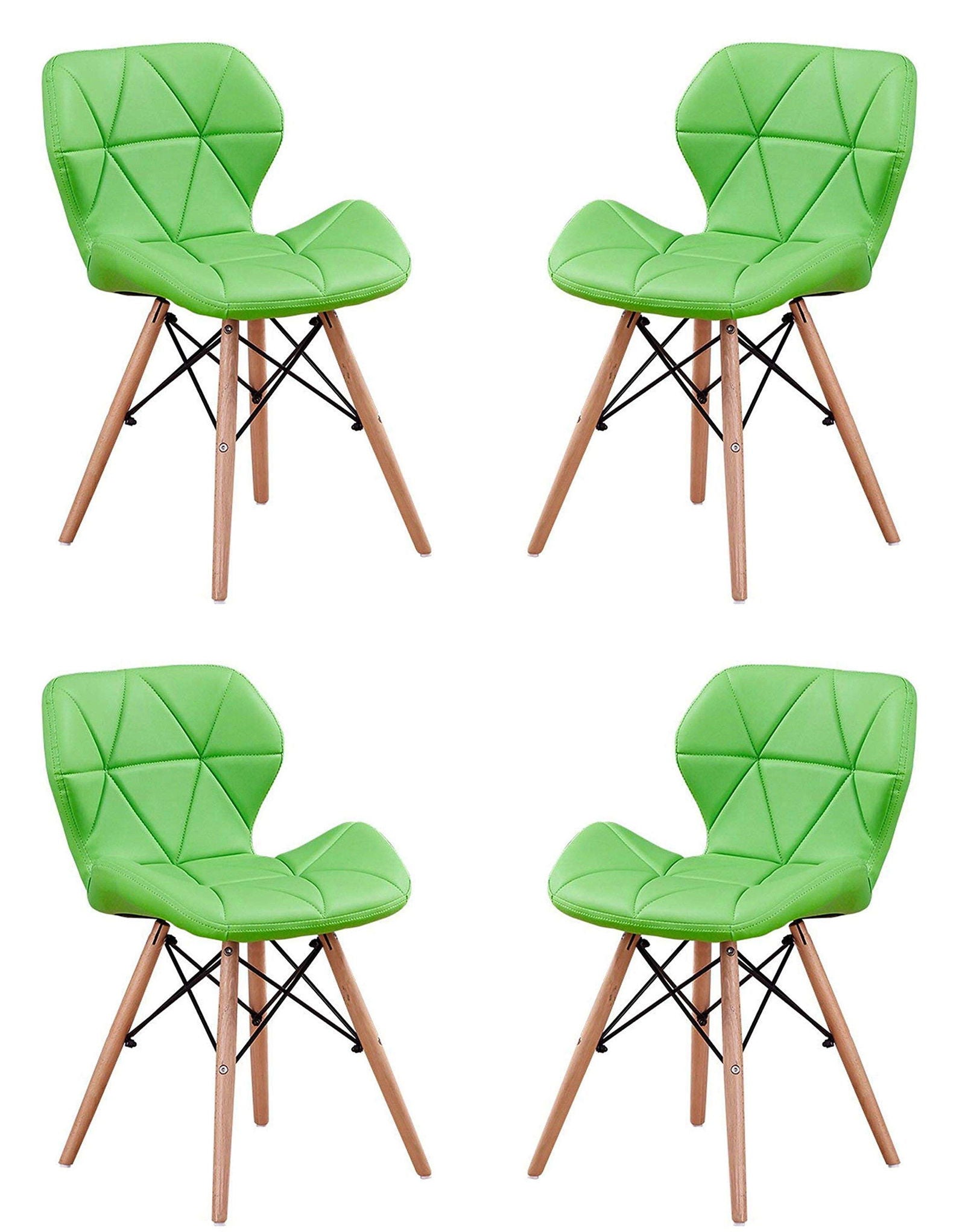 Cafe Chair With Medium Back Wooden Legs Base -