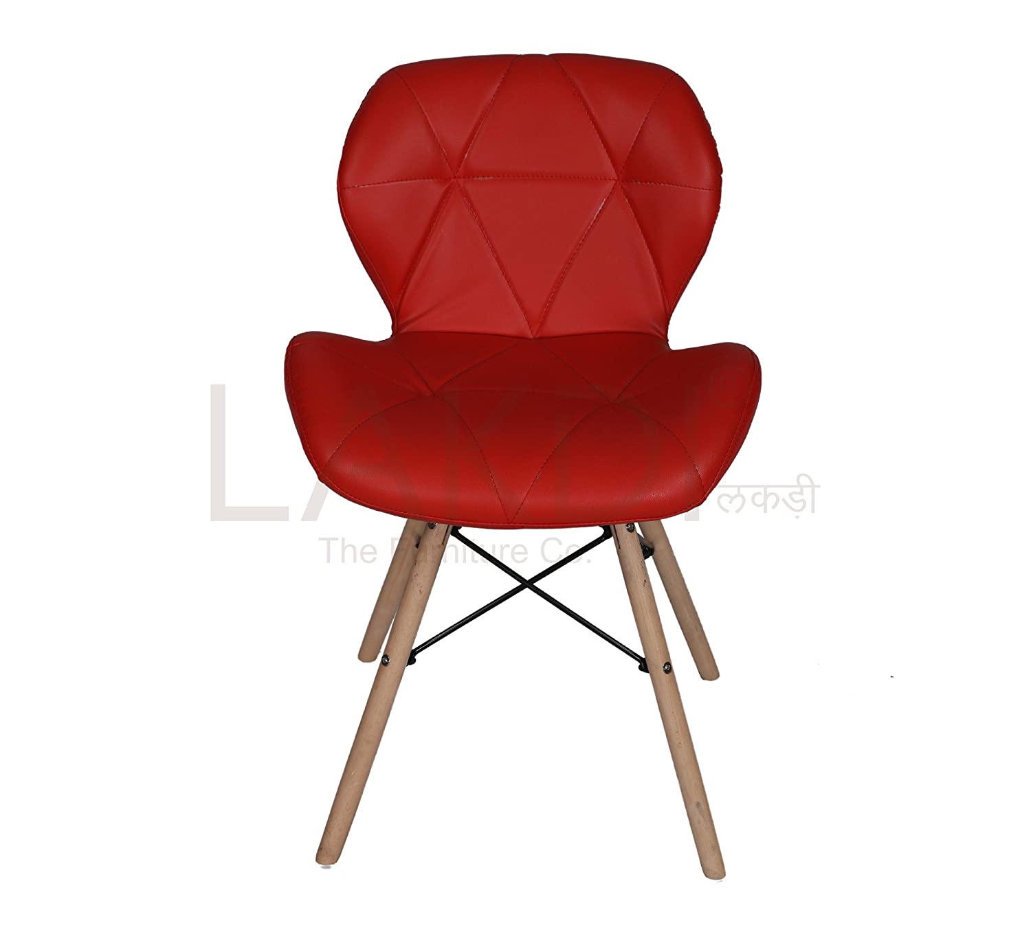 Cafe Chair With Medium Back Wooden Legs Base -