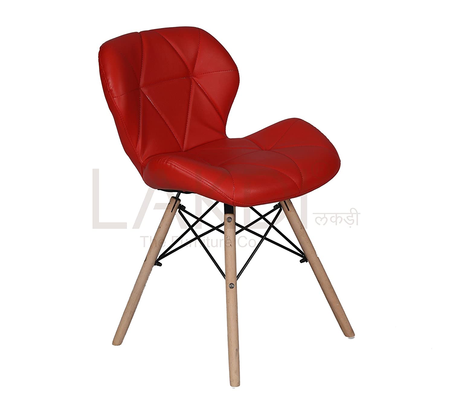 Cafe Chair With Medium Back Wooden Legs Base -