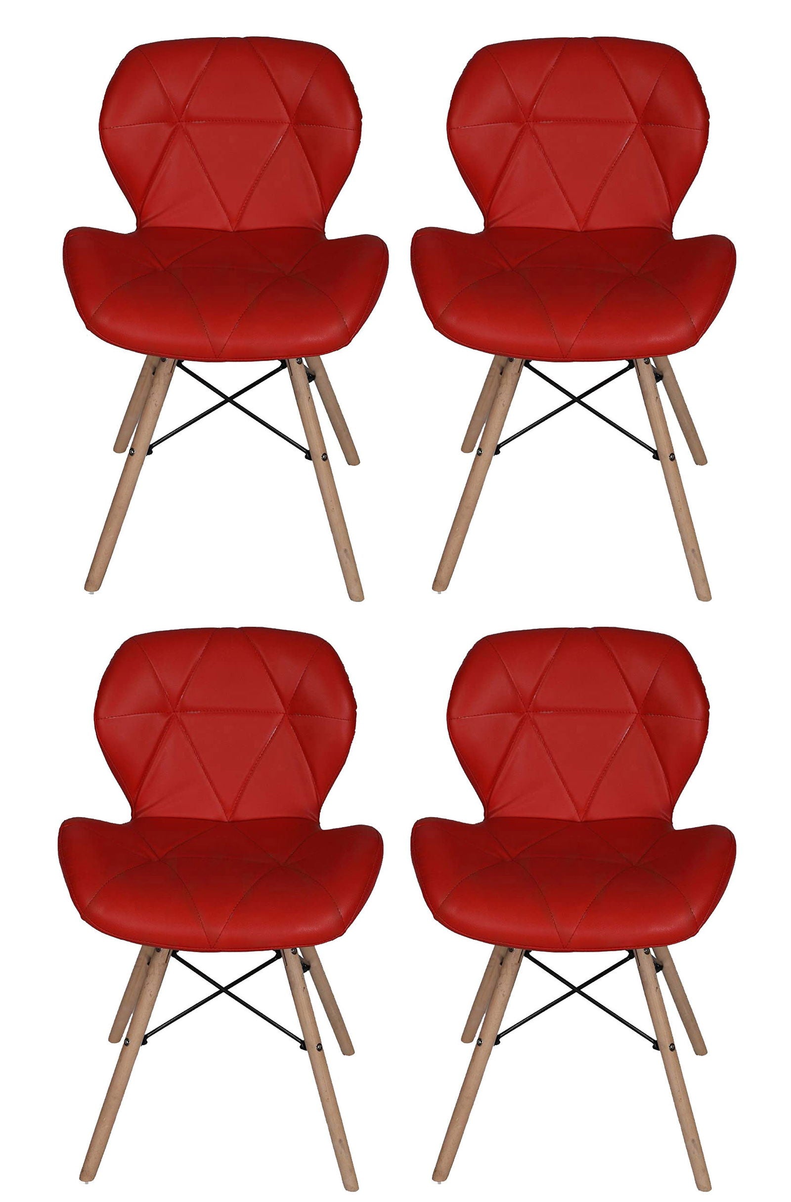 Cafe Chair With Medium Back Wooden Legs Base -