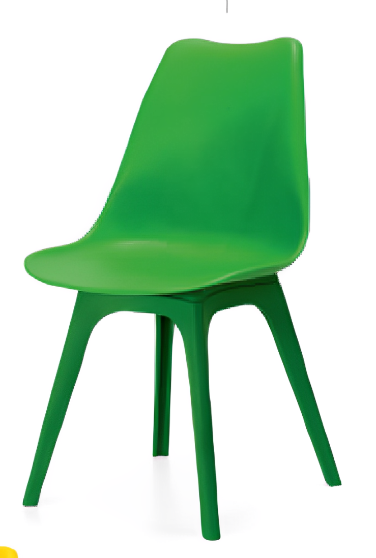 Cafe Chair in Black Legs Base PP Molded -