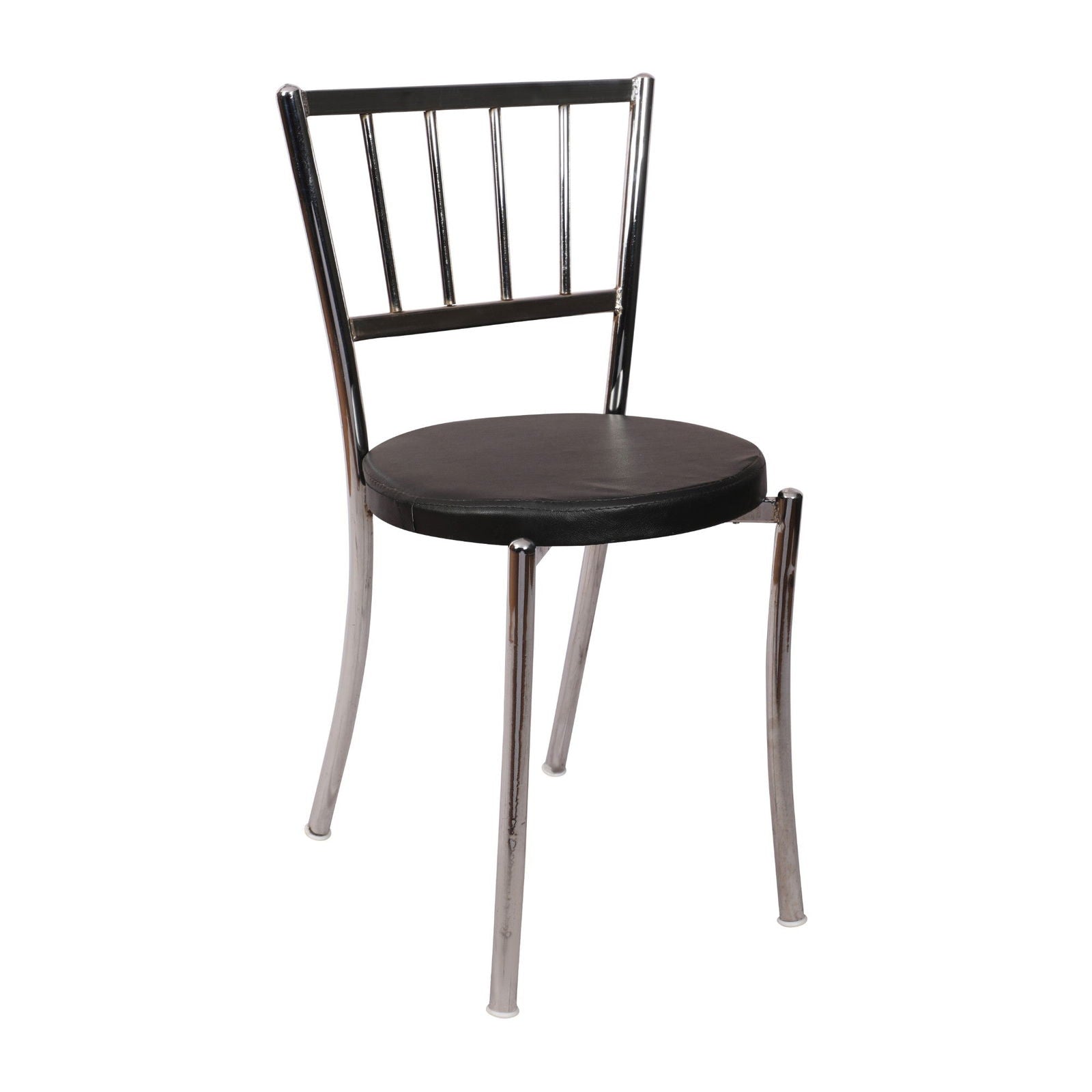 Cafe Chair in Metal Frame Legs Cushioned -