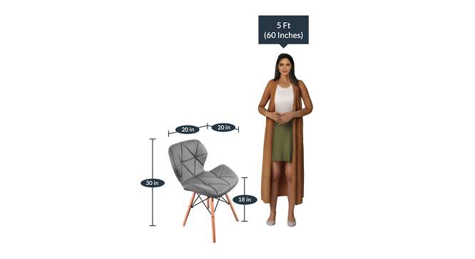 Cafe Chair in Wooden Legs Base Leatherette -