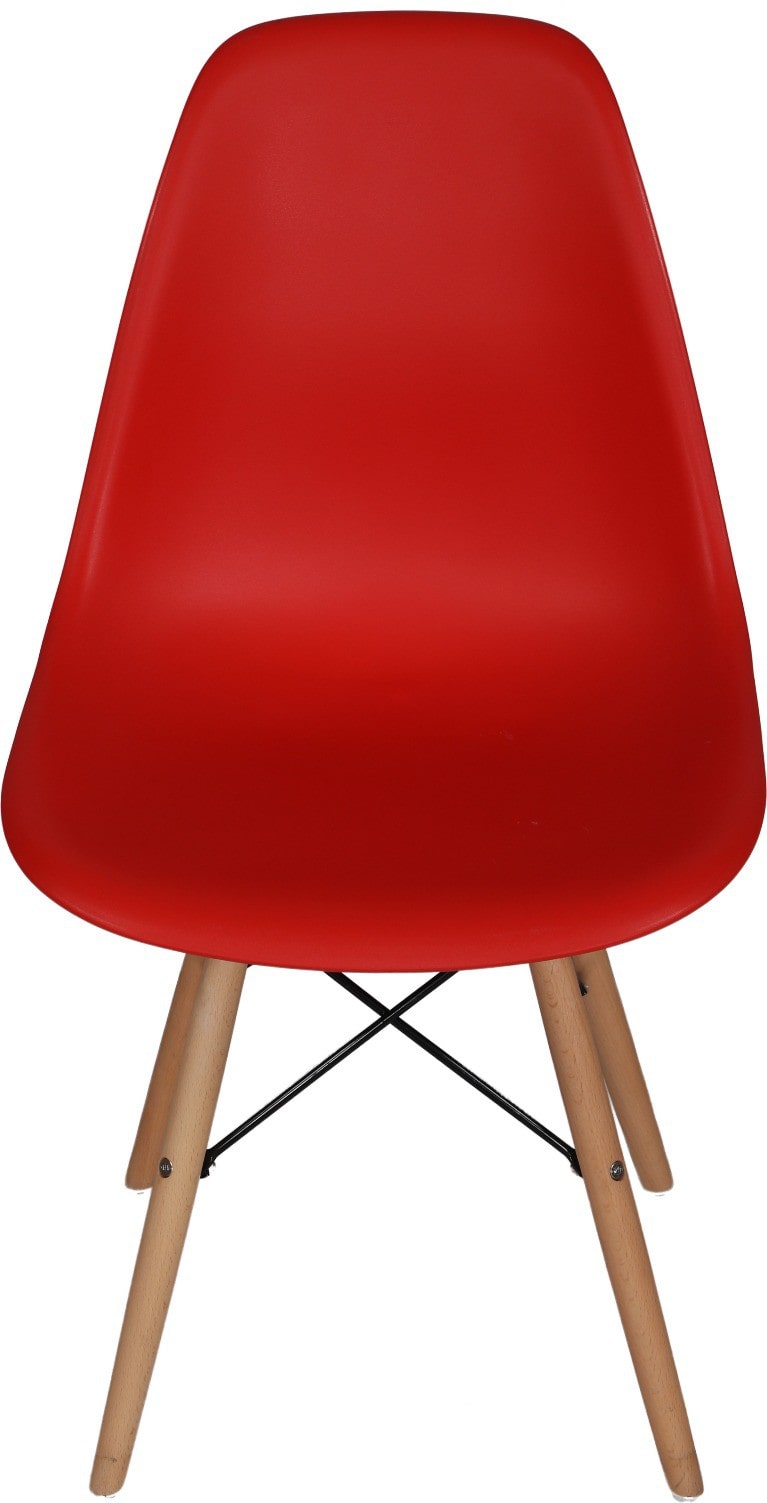 Cafe Chair in Wooden Legs Base PP Molded -