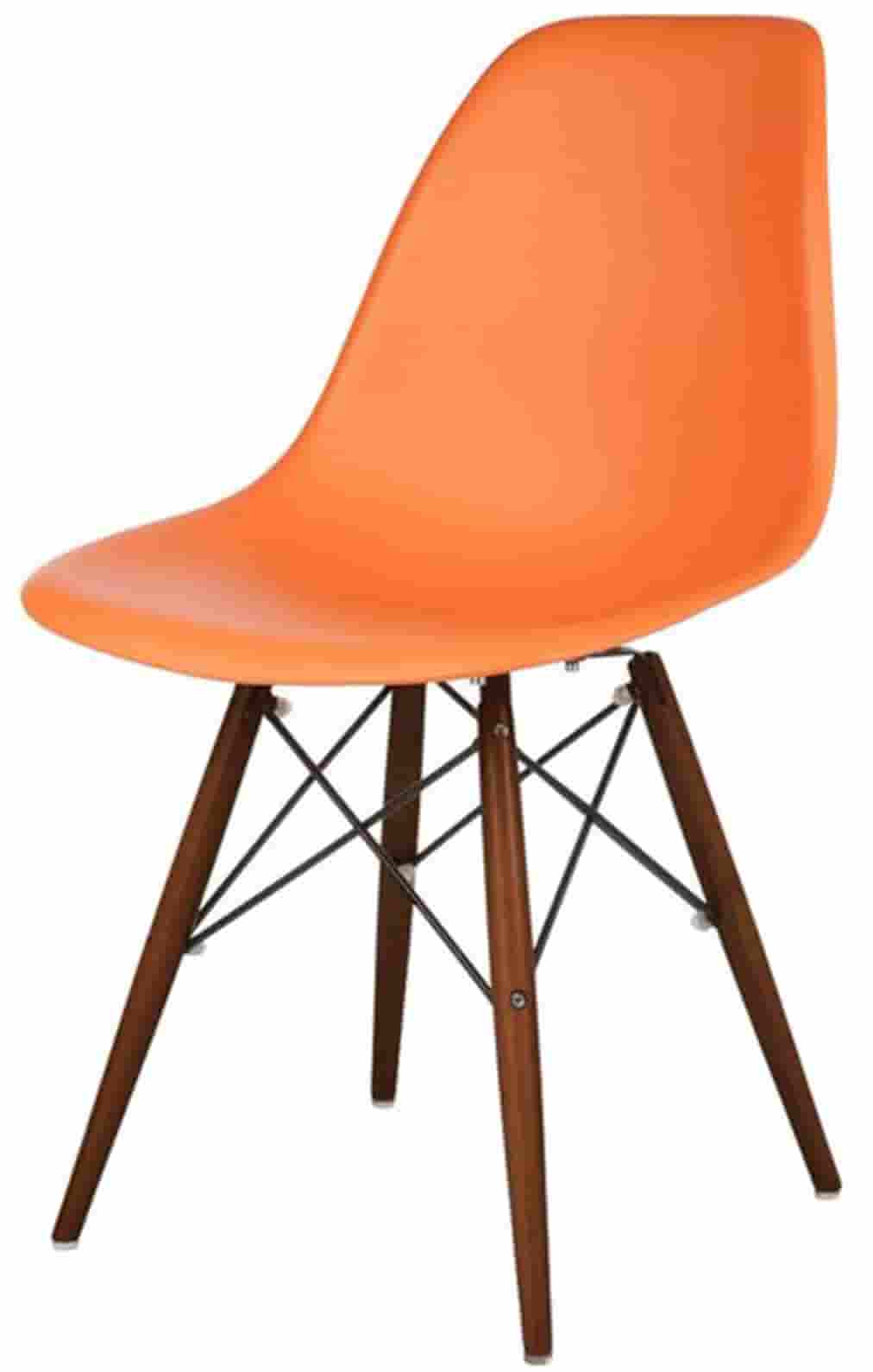 Cafe Chair in Wooden Legs Base PP Molded -