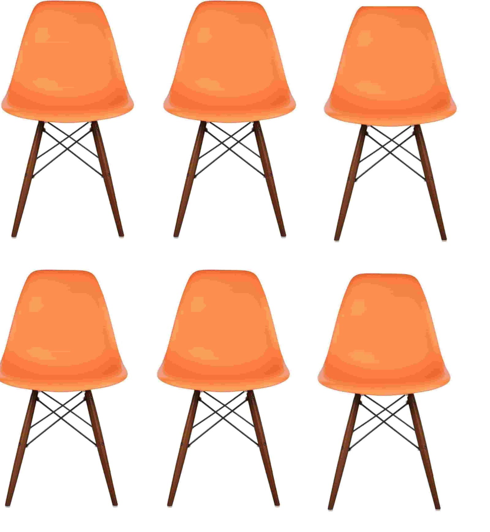 Cafe Chair in Wooden Legs Base PP Molded -