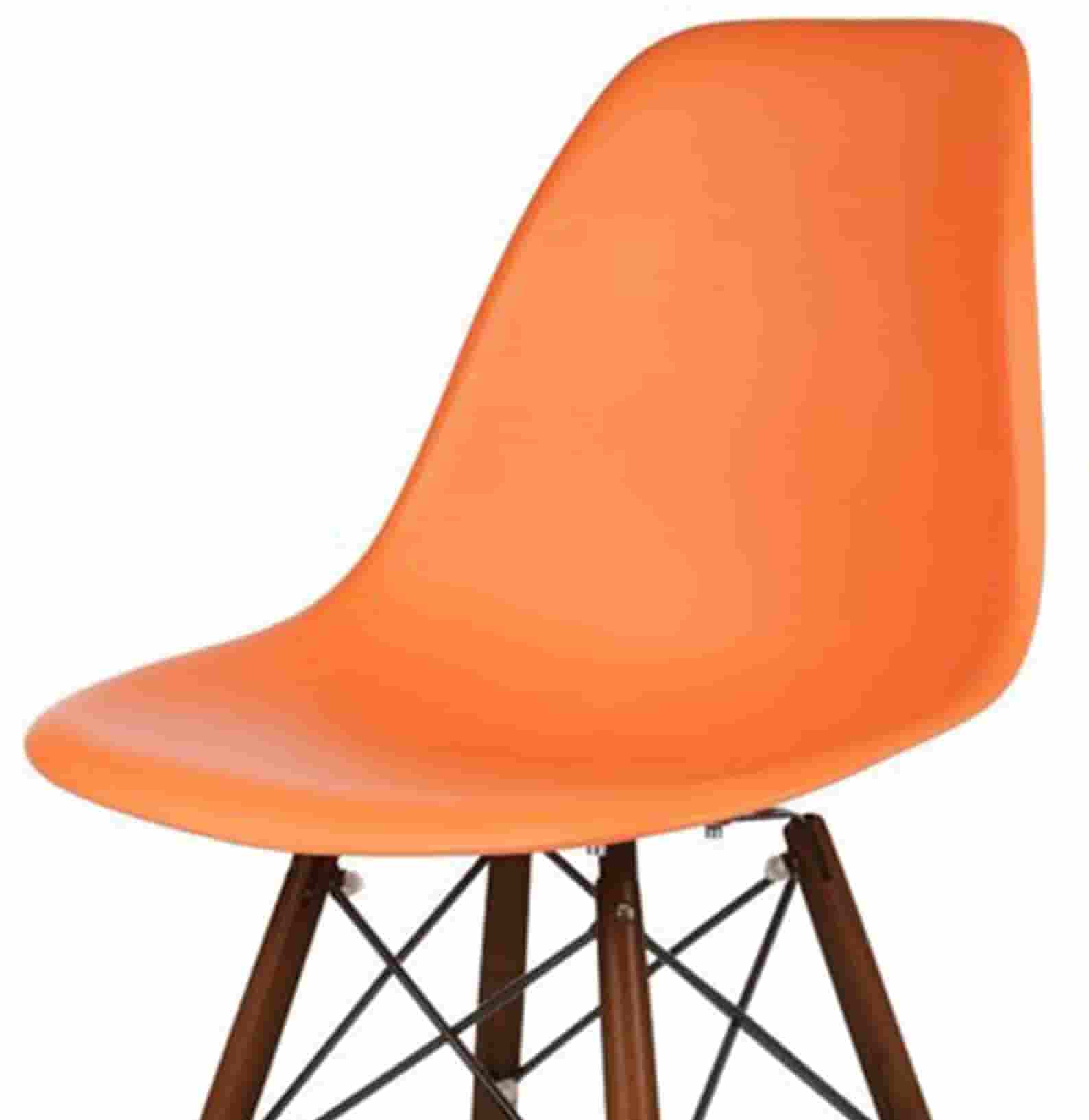 Cafe Chair in Wooden Legs Base PP Molded -