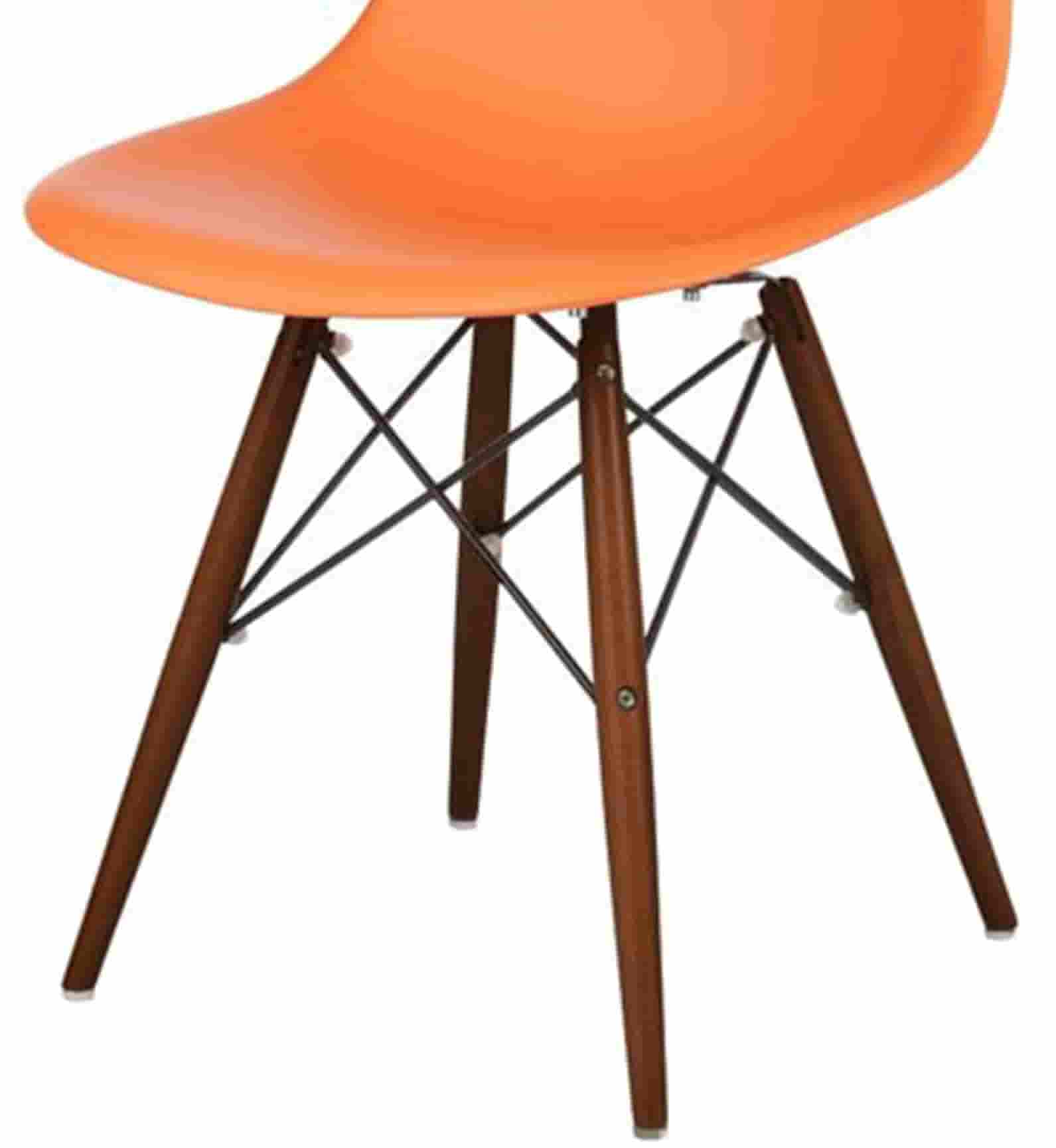 Cafe Chair in Wooden Legs Base PP Molded -
