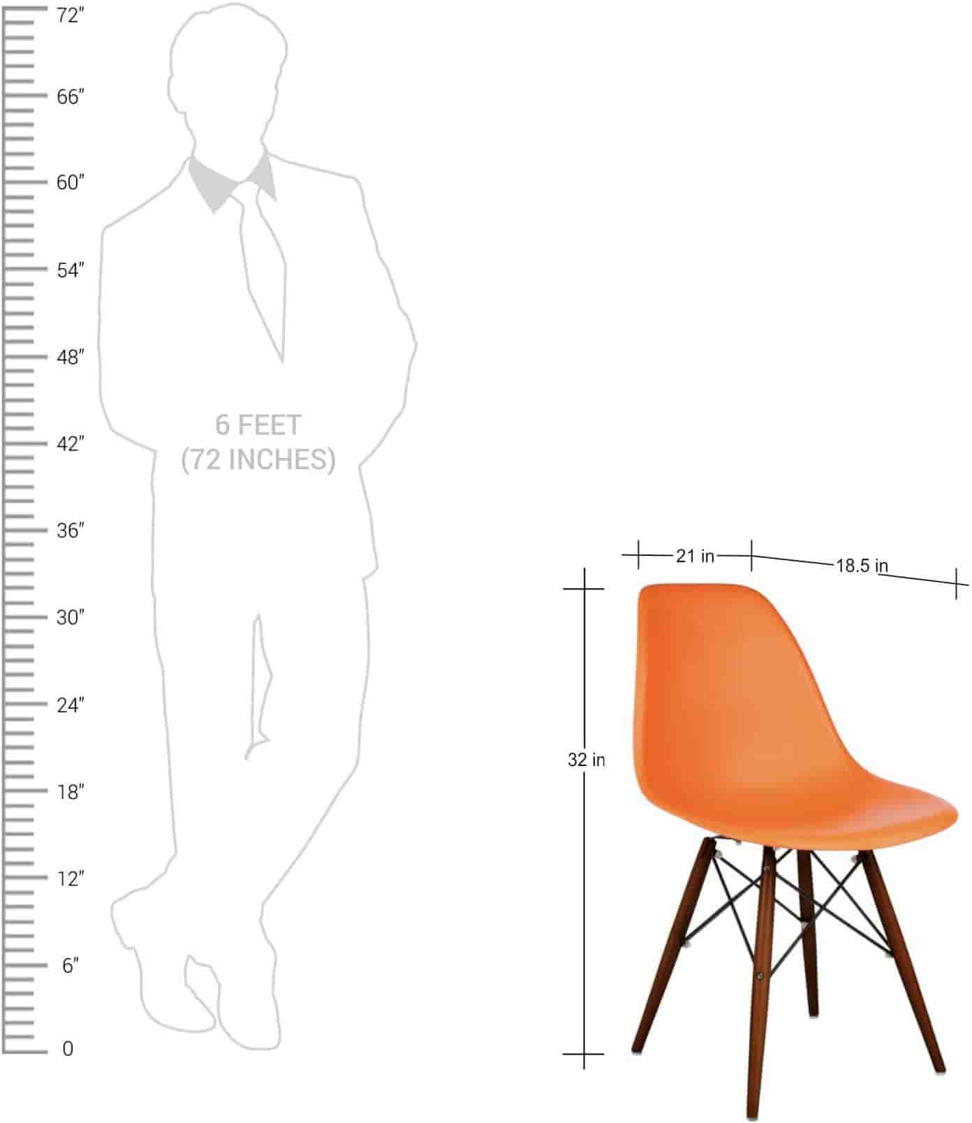Cafe Chair in Wooden Legs Base PP Molded -