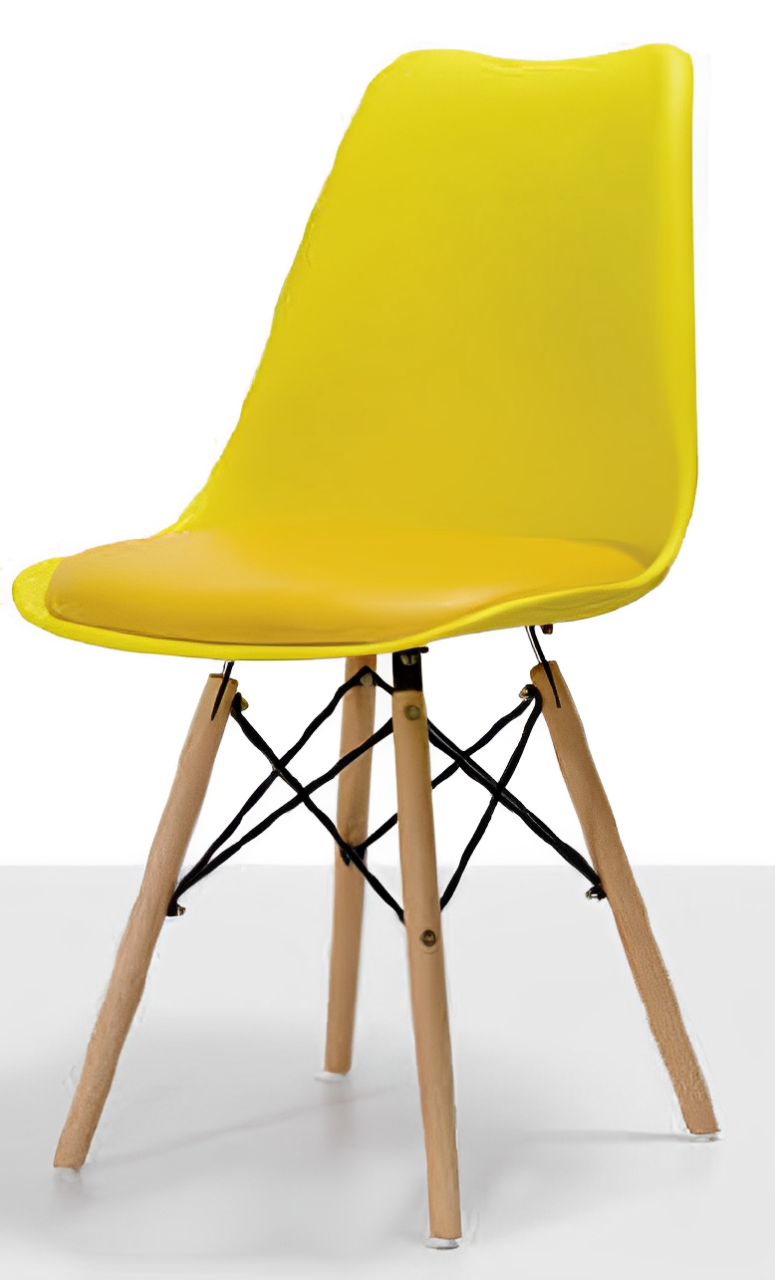 Cafe Chair in Wooden Legs Base PP Molded -