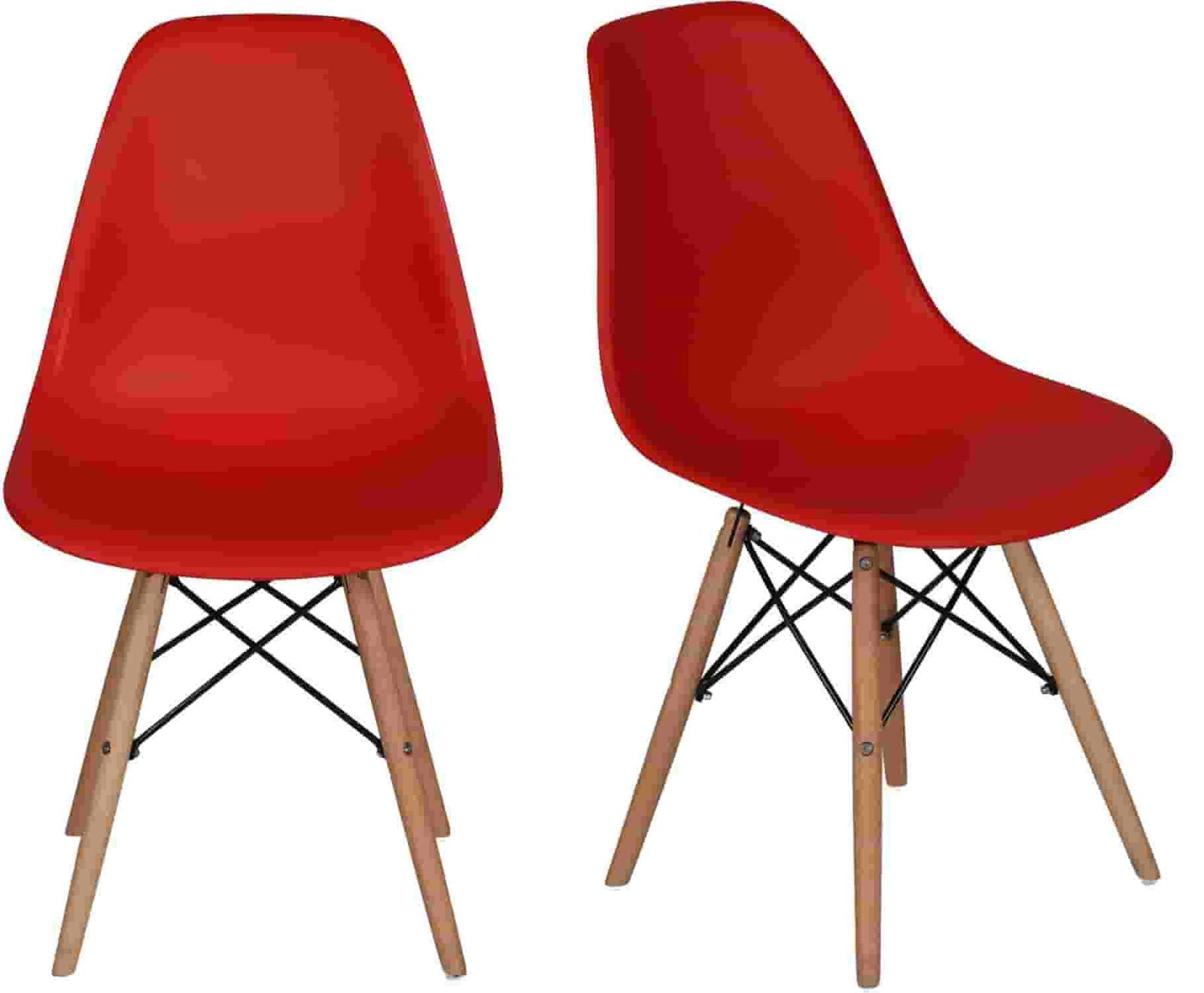 Cafe Chair in Wooden Legs Base PP Molded -