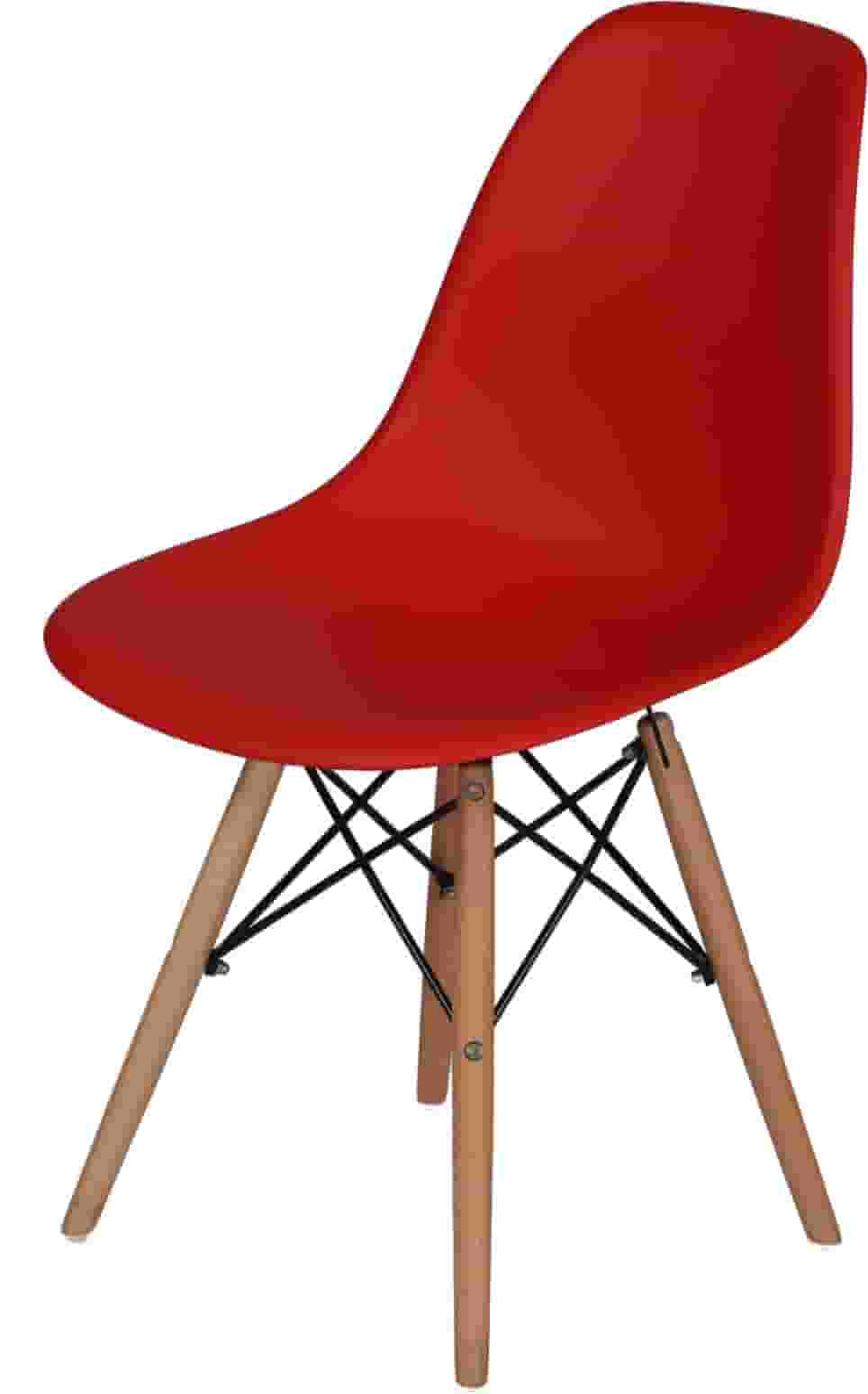 Cafe Chair in Wooden Legs Base PP Molded -