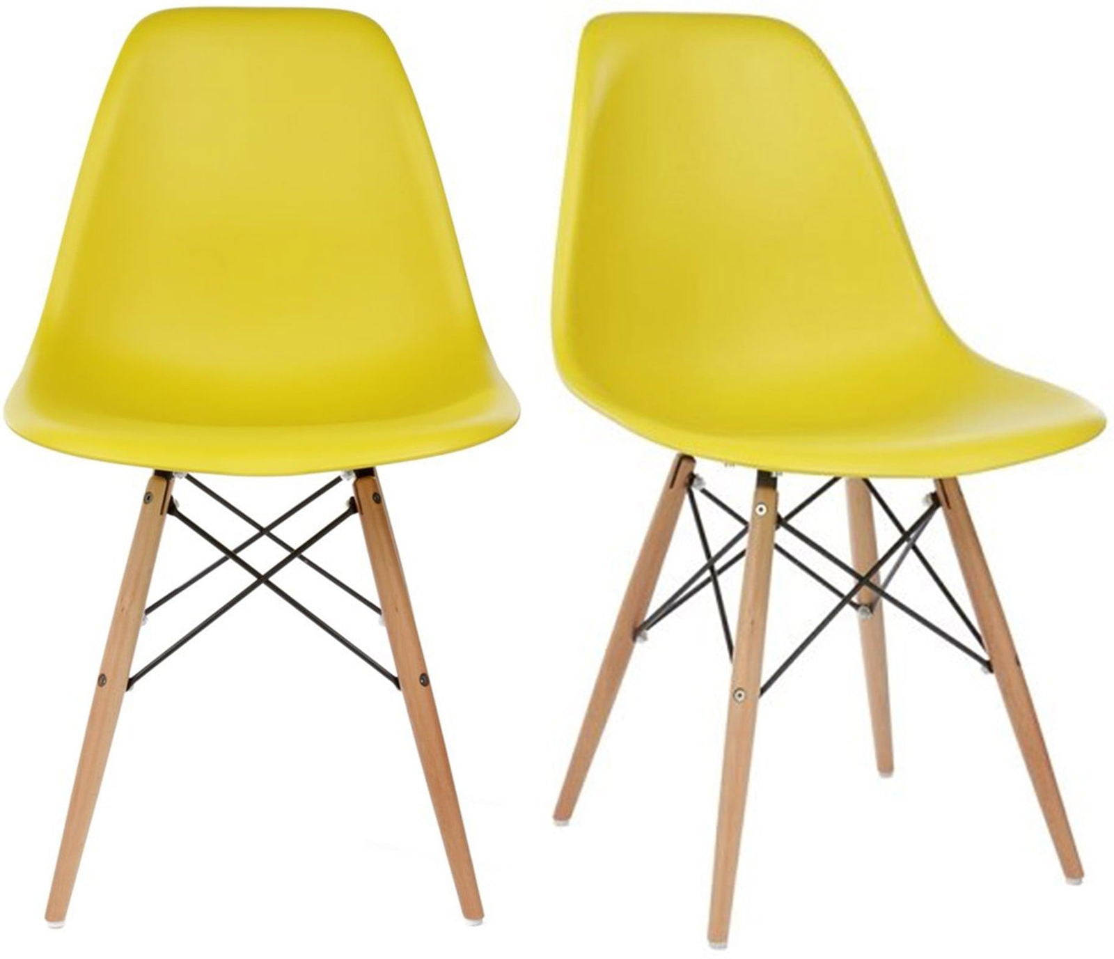 Cafe Chair in Wooden Legs Base PP Molded -