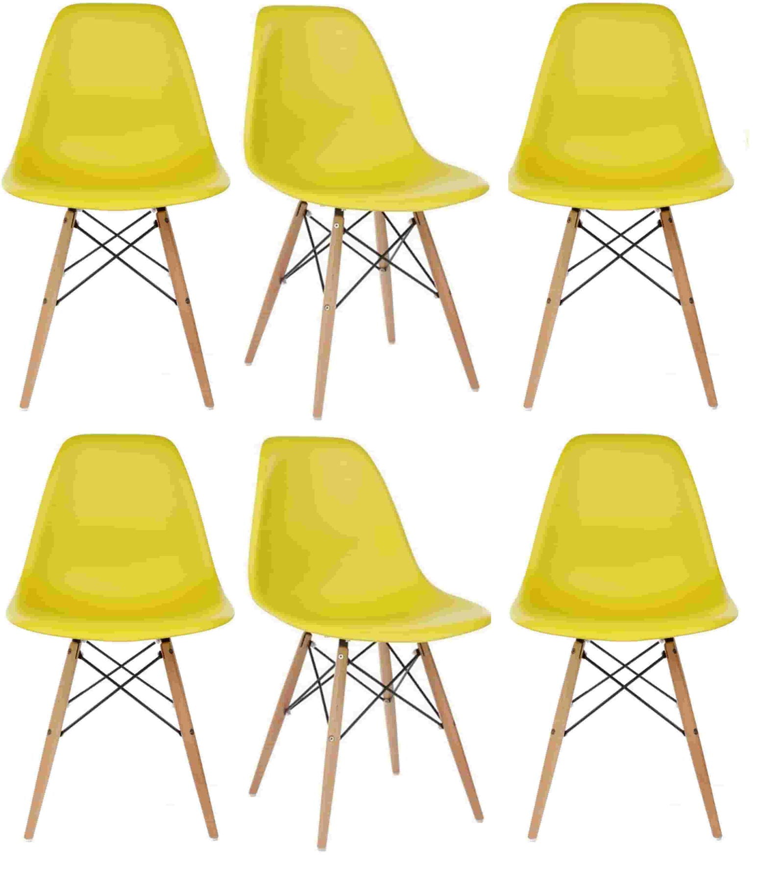 Cafe Chair in Wooden Legs Base PP Molded -