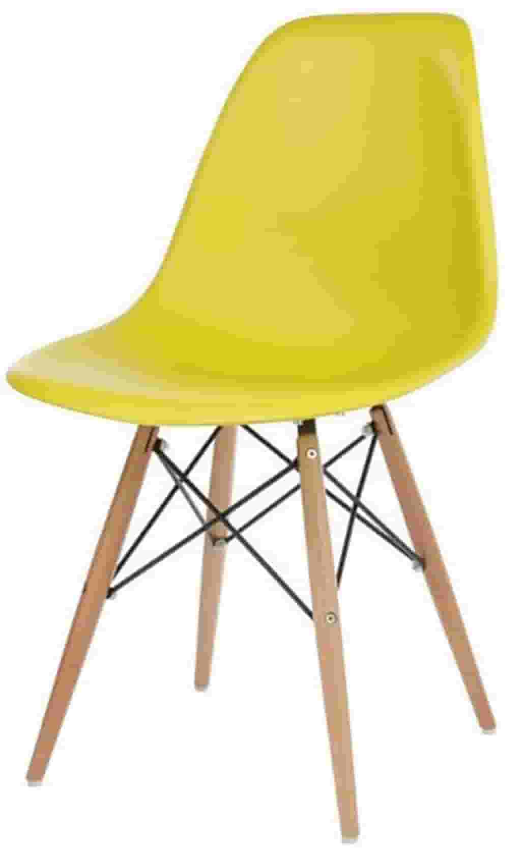Cafe Chair in Wooden Legs Base PP Molded -