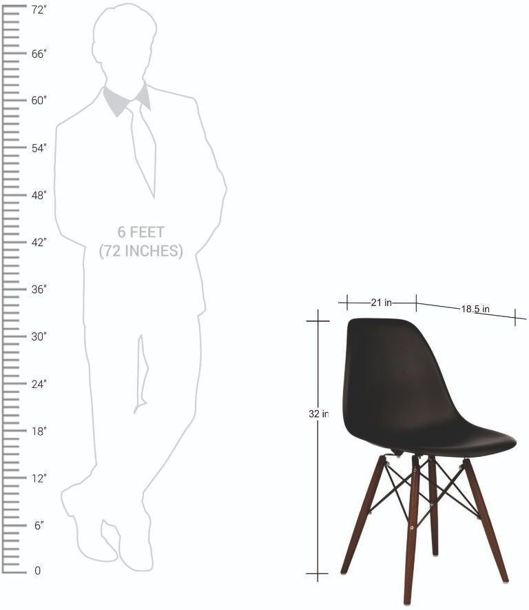 Cafe Chair in Wooden Legs Base PP Molded -