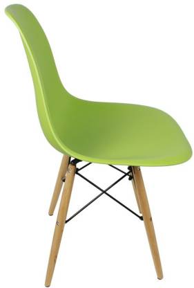Cafe Chair in Wooden Legs Base PP Molded -