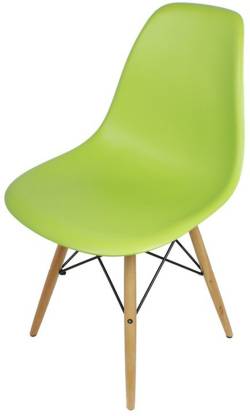 Cafe Chair in Wooden Legs Base PP Molded -