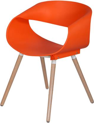 Cafe Chair in Wooden Legs Base PP Molded -