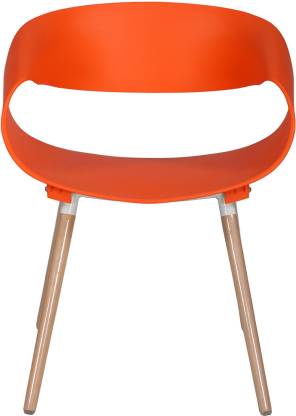 Cafe Chair in Wooden Legs Base PP Molded -