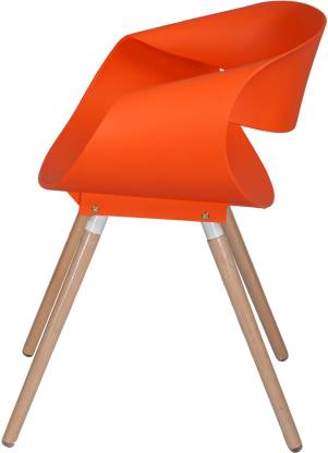 Cafe Chair in Wooden Legs Base PP Molded -