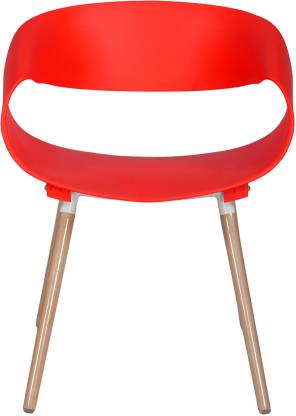 Cafe Chair in Wooden Legs Base PP Molded -