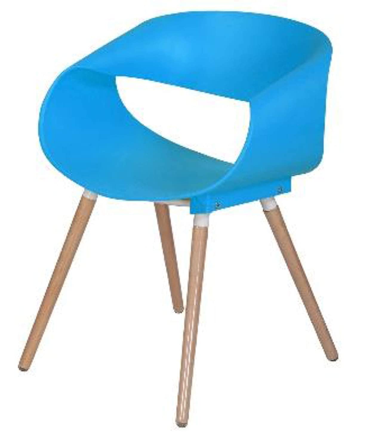 Cafe Chair in Wooden Legs Base PP Molded -