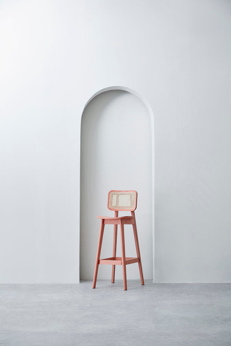 Cane Outdoor Chair,  Single Seater in High Rise Restaurant Chair -