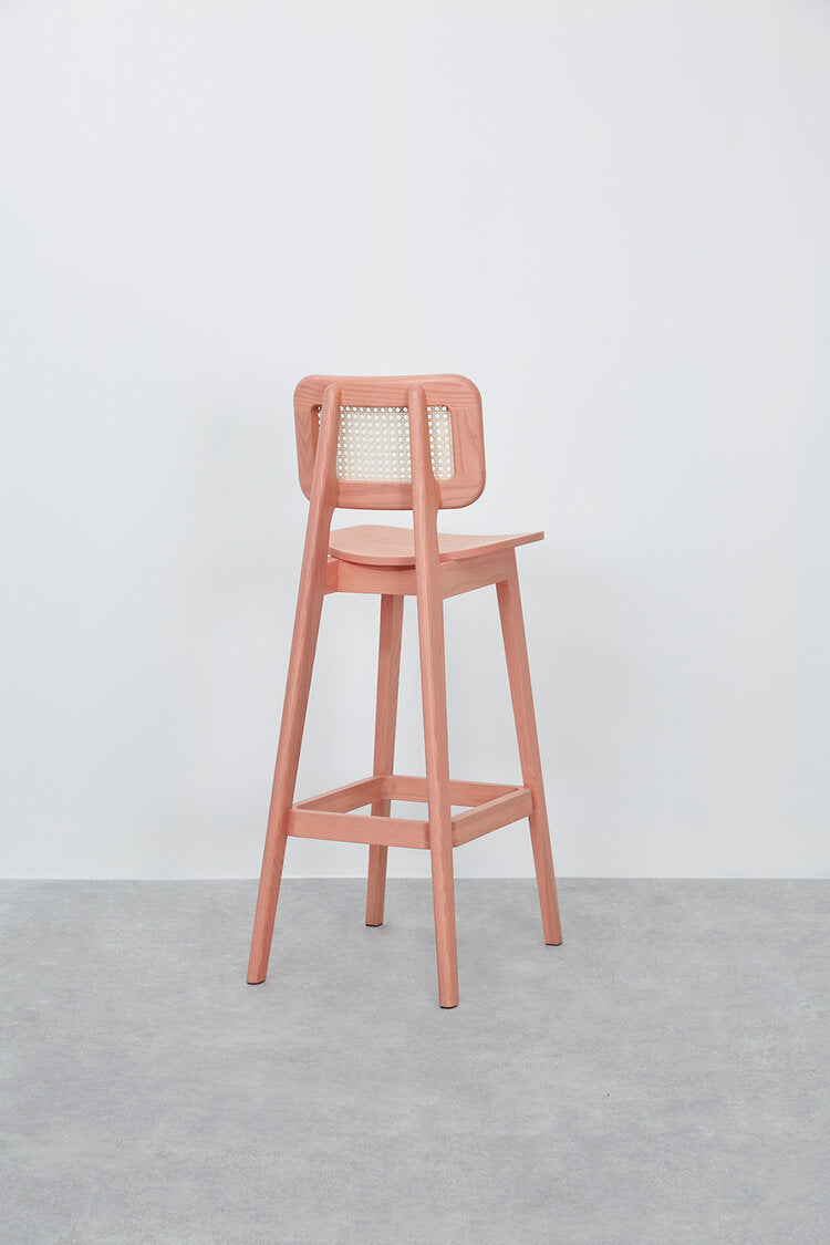 Cane Outdoor Chair,  Single Seater in High Rise Restaurant Chair -