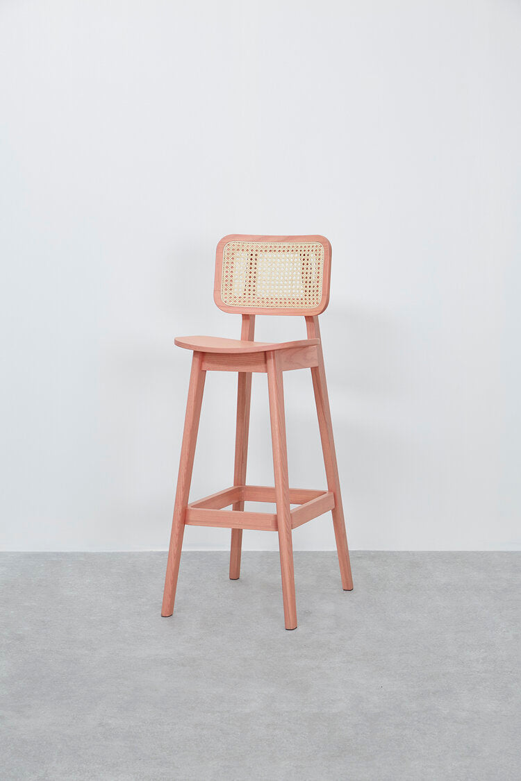 Cane Outdoor Chair,  Single Seater in High Rise Restaurant Chair -