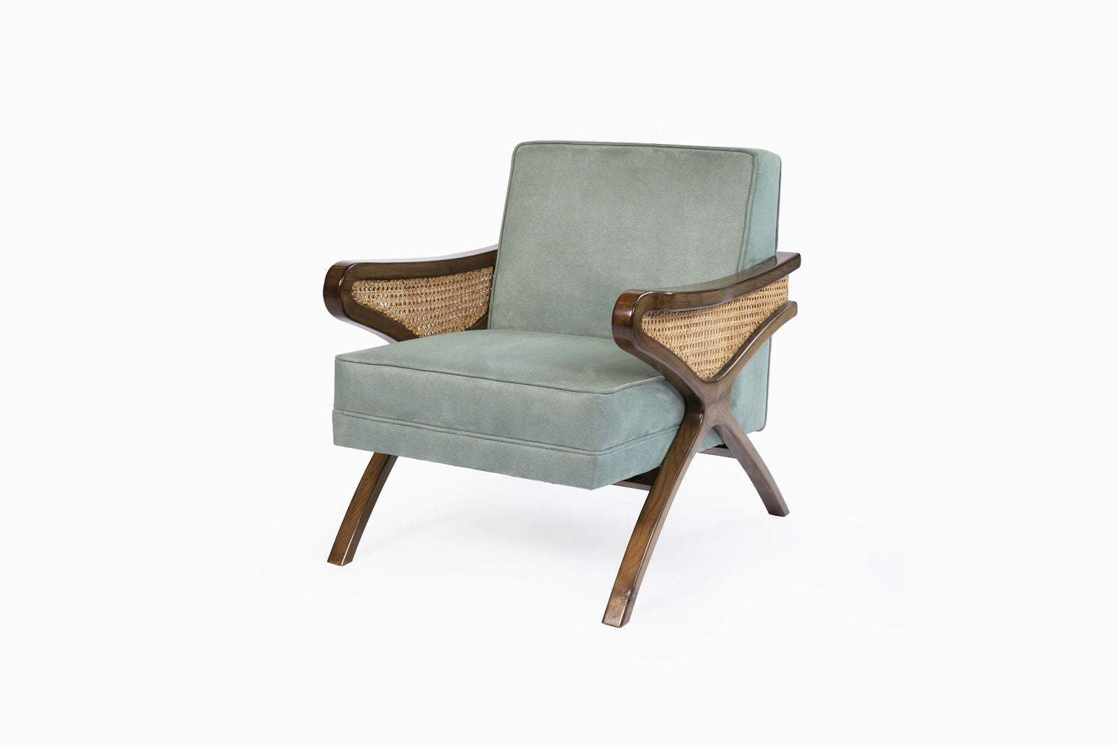 Cane & Wicker Arm Chair -