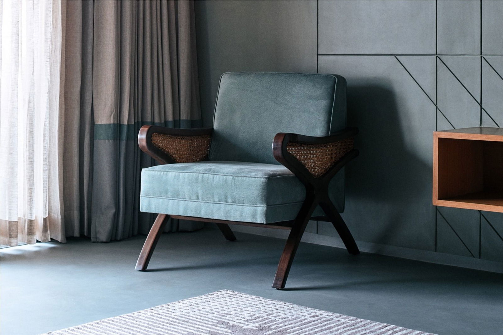 Cane & Wicker Arm Chair -