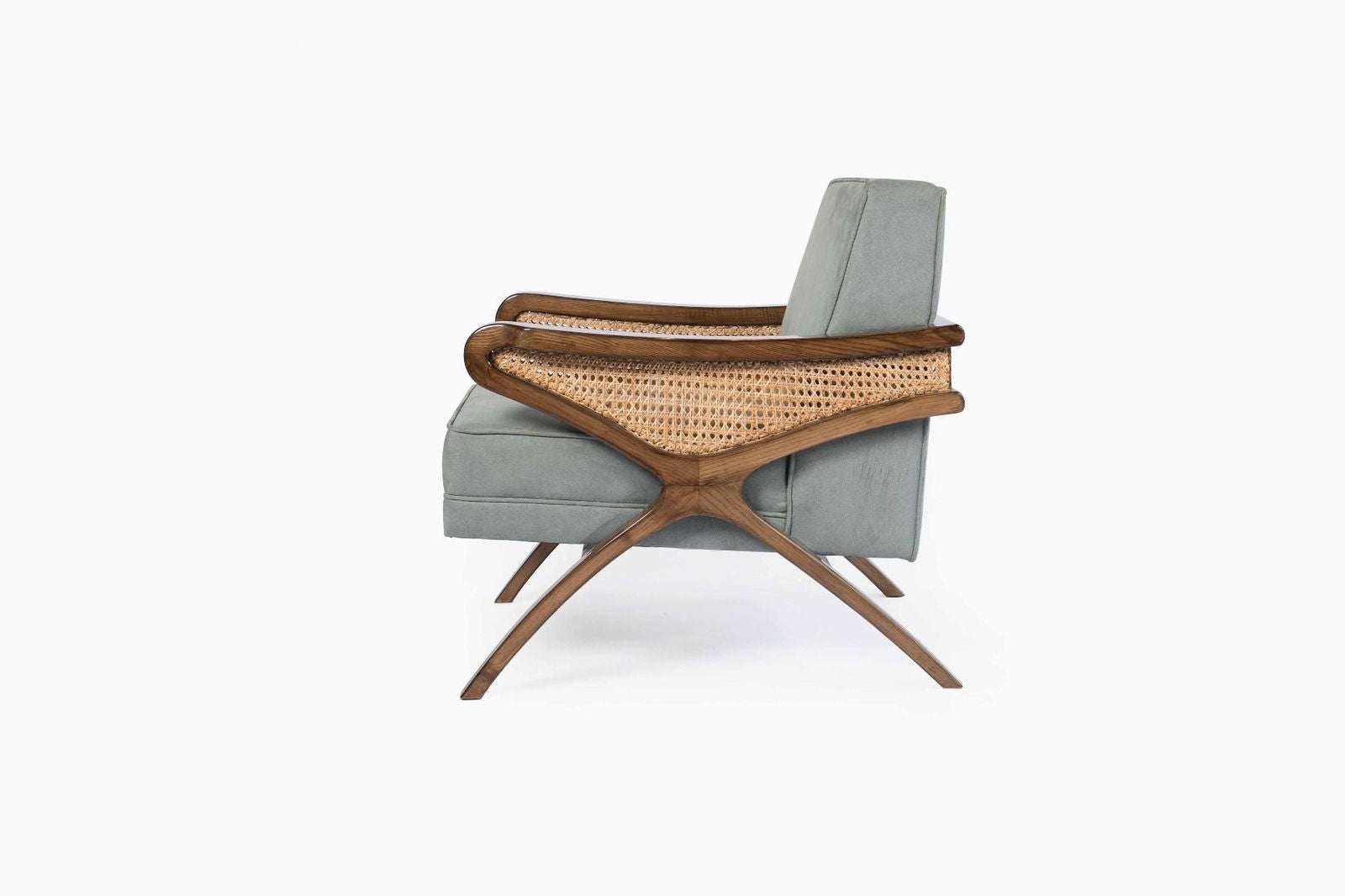 Cane & Wicker Arm Chair -