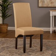 Elegant Upholstered Dining Chair - Premium Home Furniture with High Back & Espresso Legs - Comfortable Seating Solution