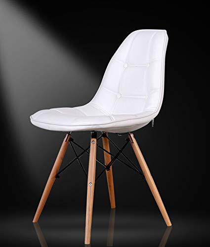 Coffee Chairs in Wooden Legs Frame Base Leatherette -