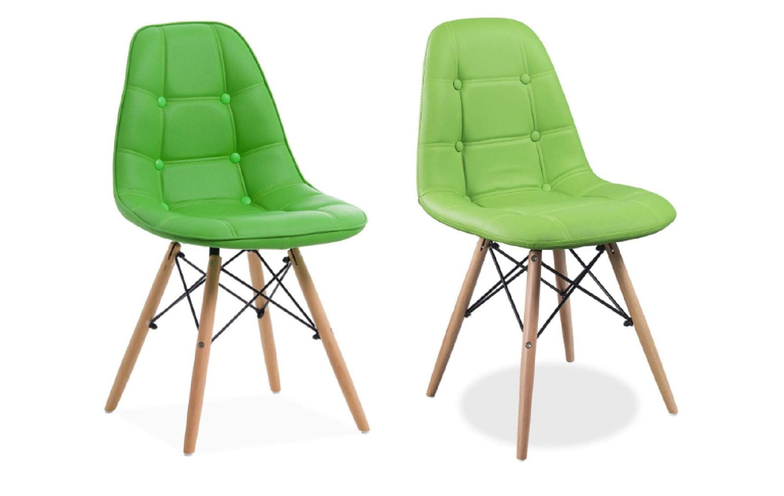 Coffee Chairs in Wooden Legs Frame Base Leatherette -