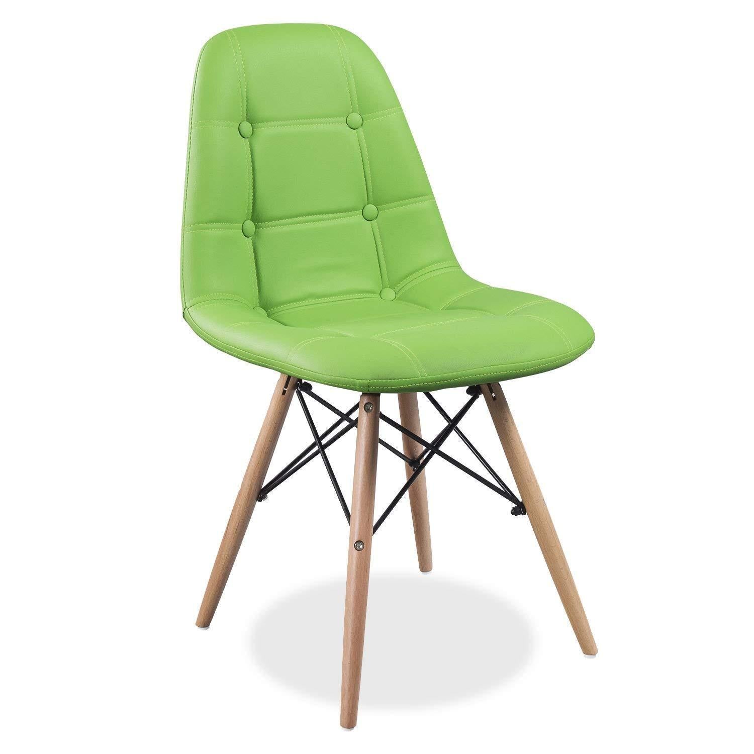 Coffee Chairs in Wooden Legs Frame Base Leatherette -