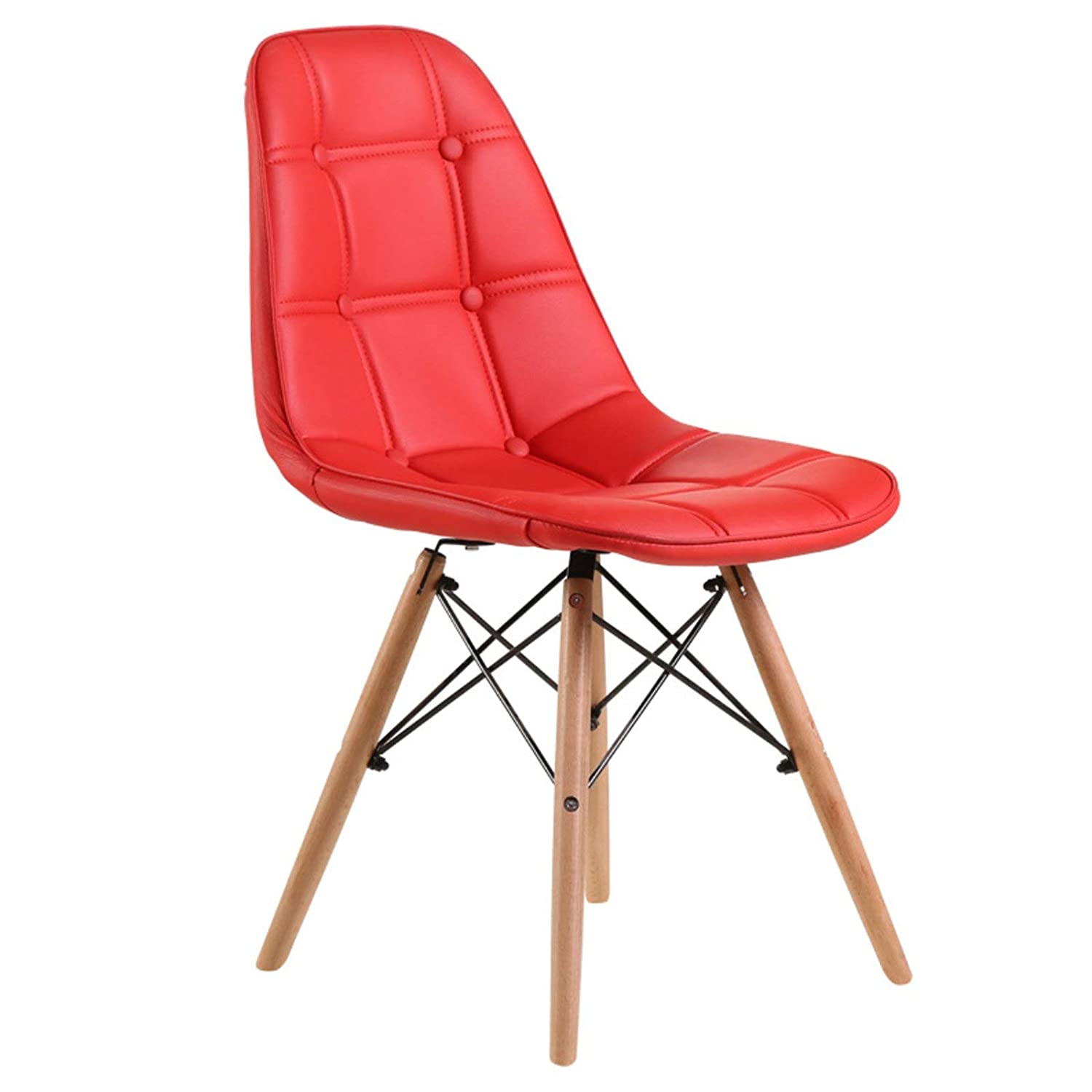 Coffee Chairs in Wooden Legs Frame Base Leatherette -