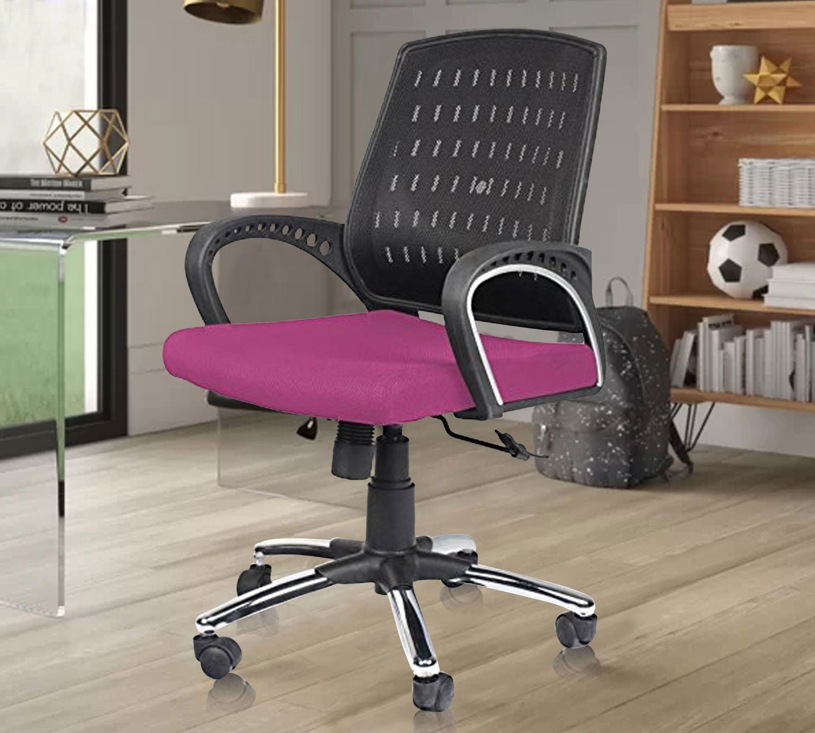 Comfortable Chair For Work From Home Medium Back in Mesh -