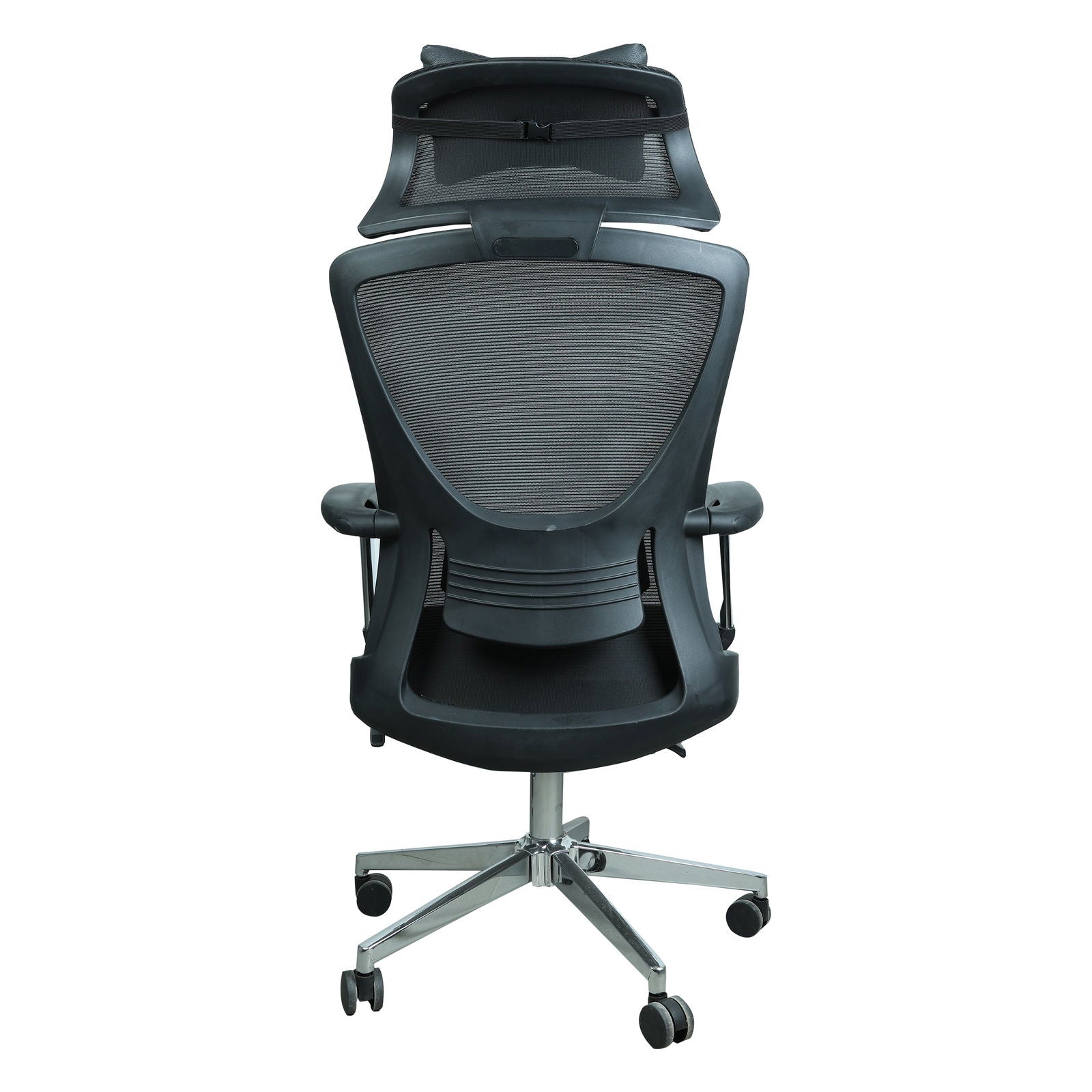 Comfortable Chair for Home with Highback, Headrest, Armrest in Black -