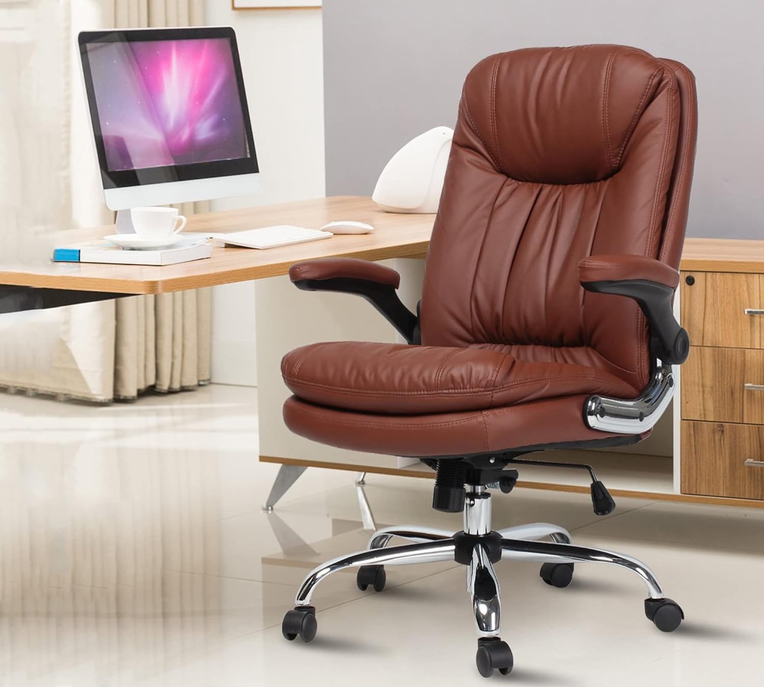 Comfortable Director Chair with Adjustable Armrest -