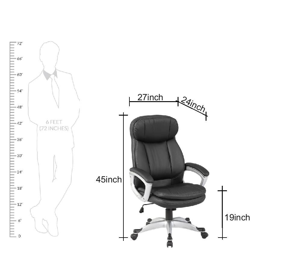 Comfortable Director Chair with Height Adjustable Aluminum Base -