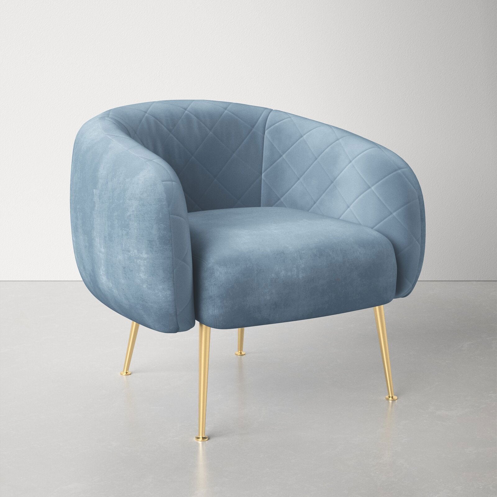Comfortable Durable Single Seater Chair with Gold Legs -