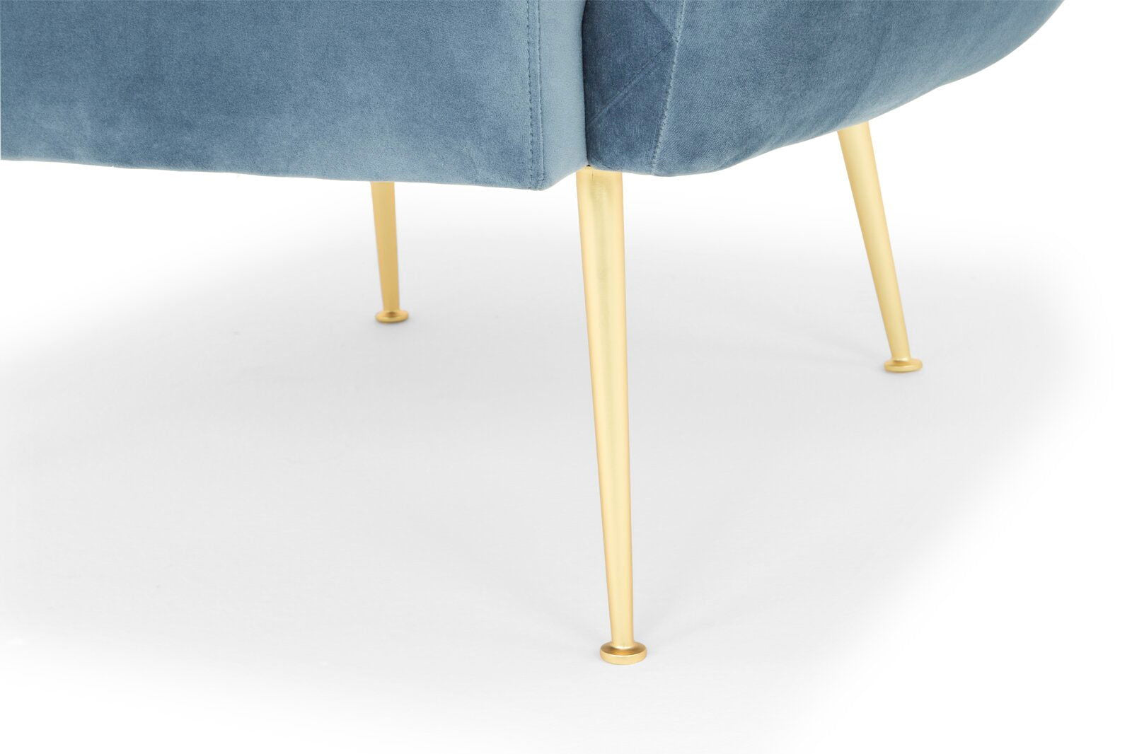 Comfortable Durable Single Seater Chair with Gold Legs -