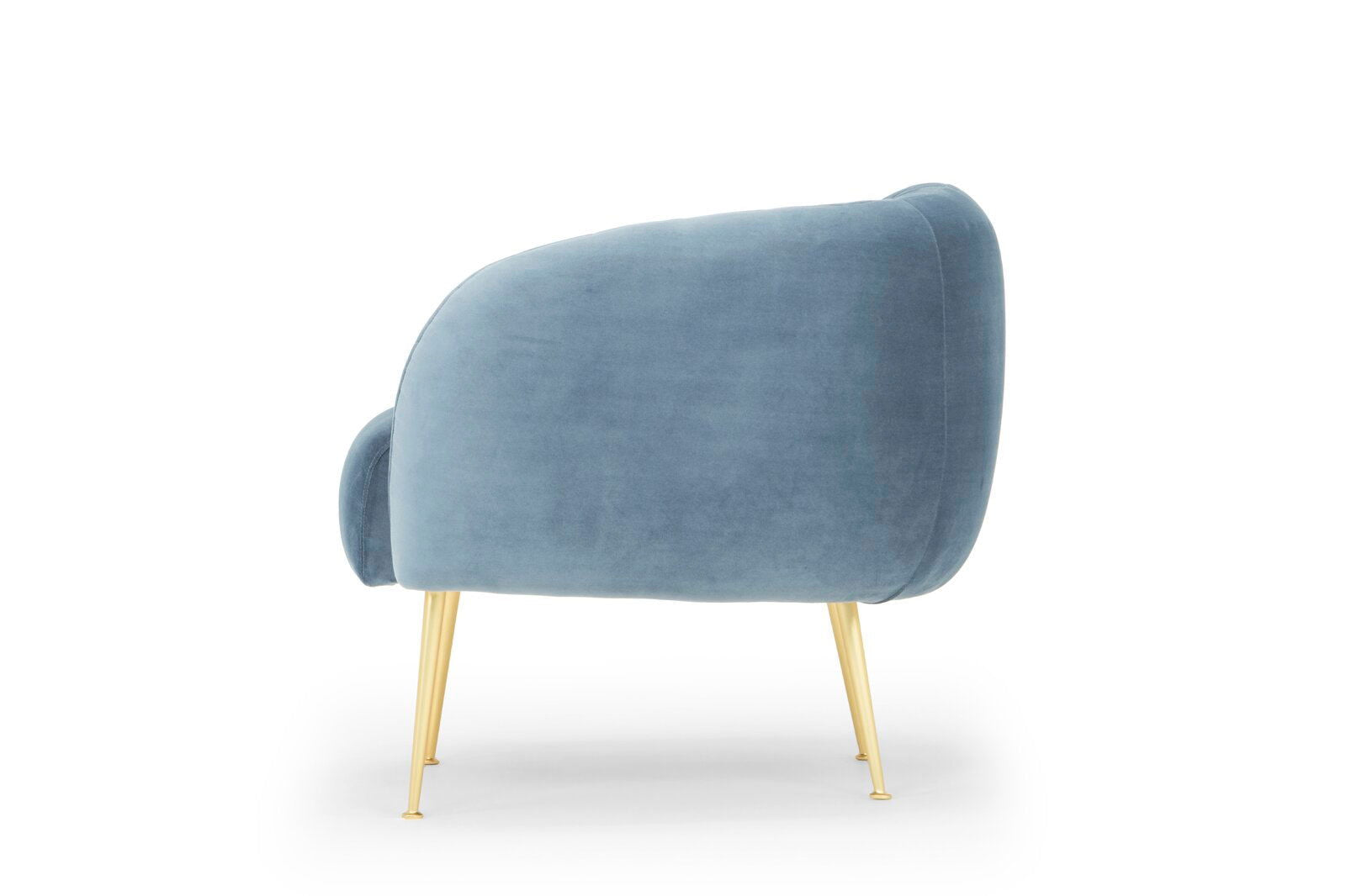 Comfortable Durable Single Seater Chair with Gold Legs -