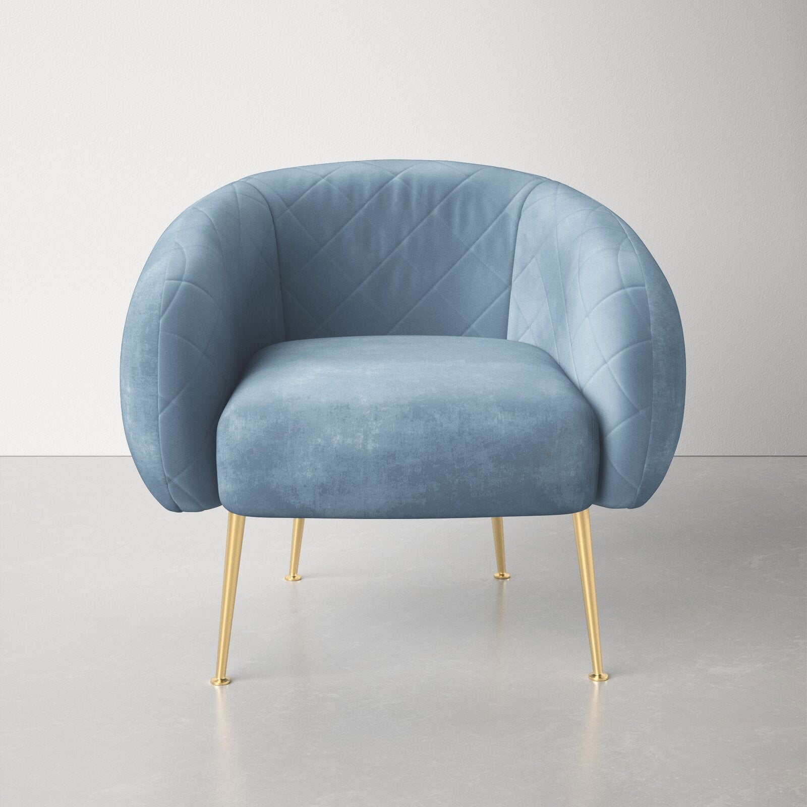 Comfortable Durable Single Seater Chair with Gold Legs -
